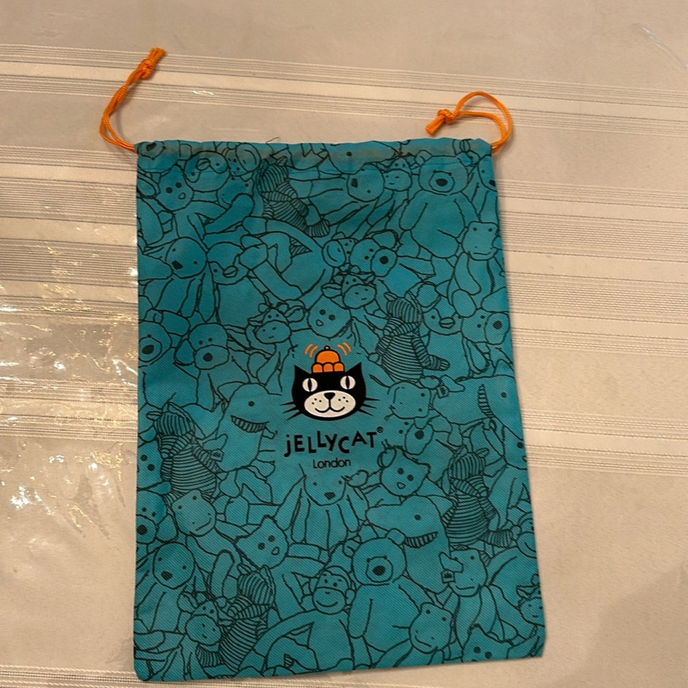 Jellycat London drawstring bag.